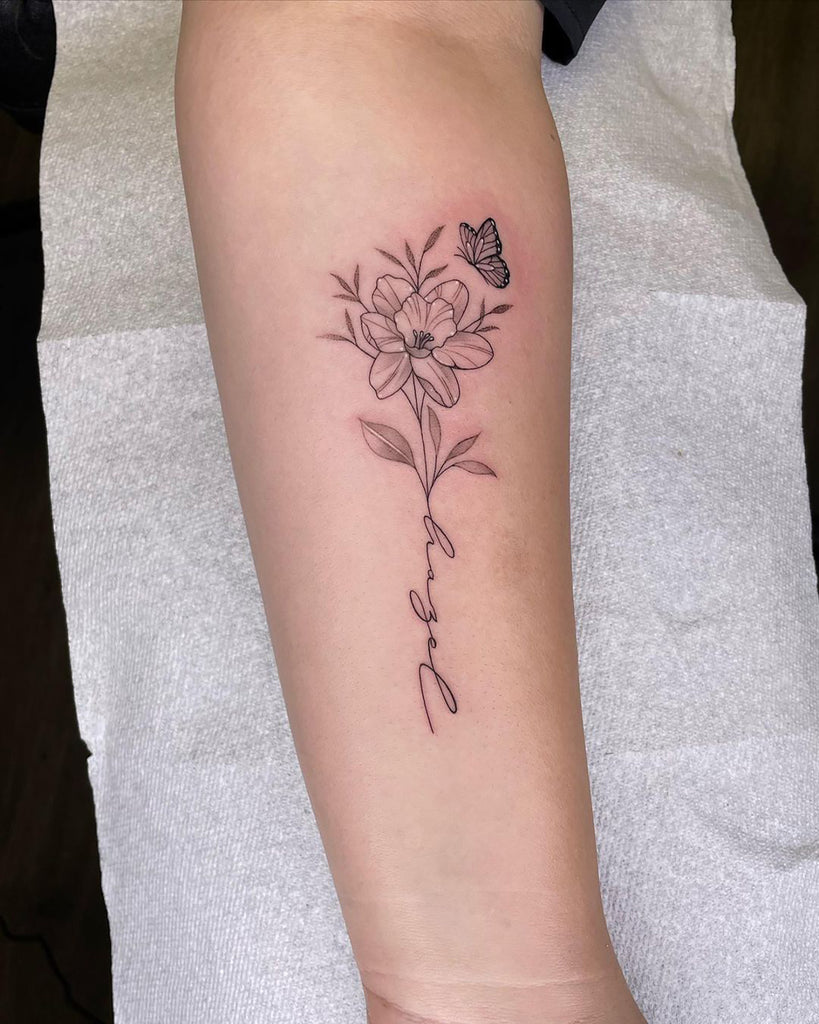 Art Immortal Tattoo : Tattoos : Flower : Feminine line work tattoo sun and  moon